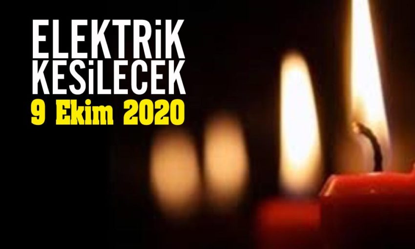 9 Ekim elektrik kesintileri