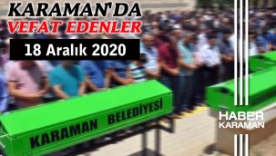 Karaman'da 4 kişi vefat etti