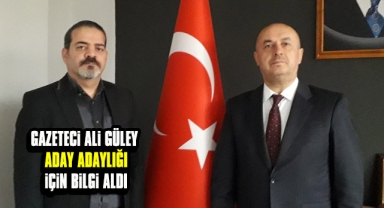 Karamanlı gazeteci aday adaylığı için ziyarette bulundu