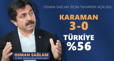 Osman Sağlam seçim tahminini açıkladı; Karaman 3-0, Türkiye %56