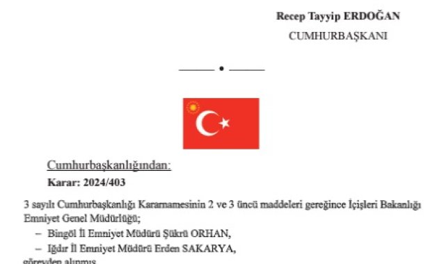 6 ilin emniyet müdürü değişti