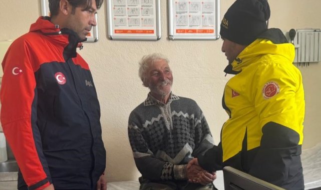 Yaylada mahsur kalan çobana 24 saat sonra ulaşıldı