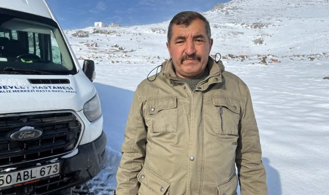 Yolu kardan kapanan köyde mahsur kalan diyaliz hastası kurtarıldı