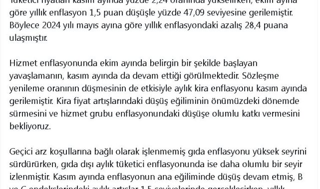 Cevdet Yılmaz: Dezenflasyon sürecinin devam etmesini bekliyoruz