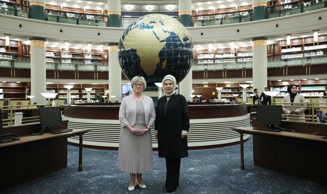 Emine Erdoğan, Macaristan Cumhurbaşkanının eşi Zsuzsanna Nagy ile bir araya geldi