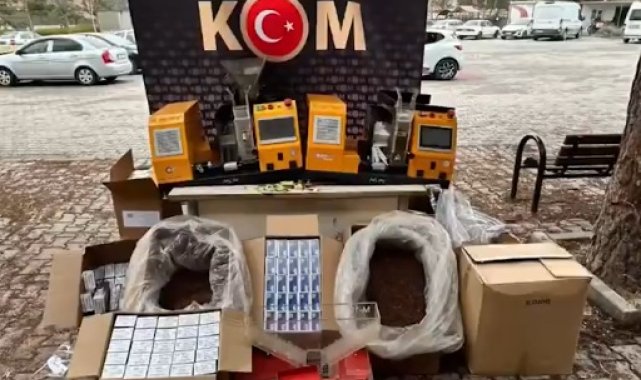 Kayseri'de 59 bin adet kaçak makaron ele geçirildi