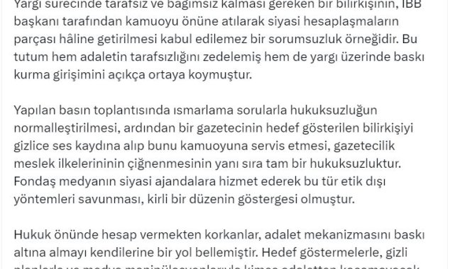 AK Parti'li Dağ'dan İmamoğlu'na tepki