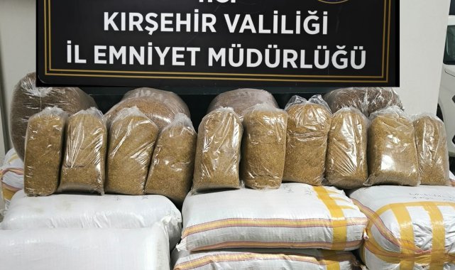 Kırşehir'de 700 kilo kaçak tütün ele geçirildi