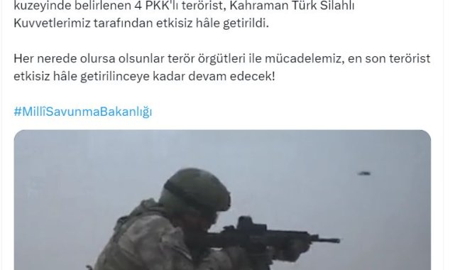 MSB: 36 terörist etkisiz hale getirildi