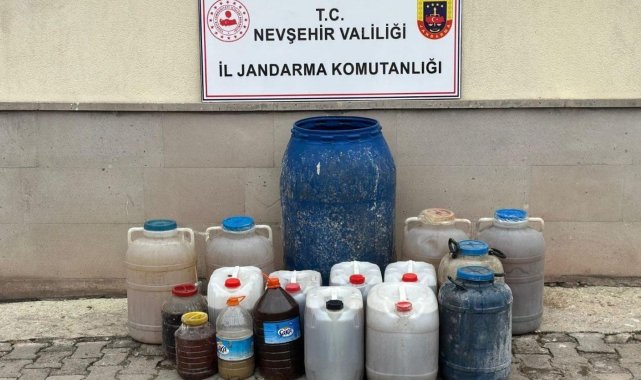 Nevşehir'de 471 litre kaçak şarap ele geçirildi