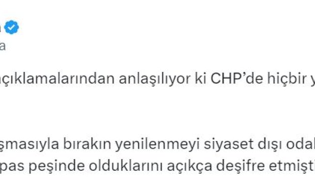 AK Parti Genel Başkan Vekili Ala: CHP'de hiçbir yenilenme olmamıştır