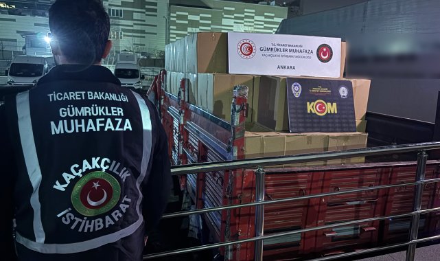 Ankara ve Sakarya'da 38,2 milyon lira değerinde kaçak makaron ve sigara ele geçirildi