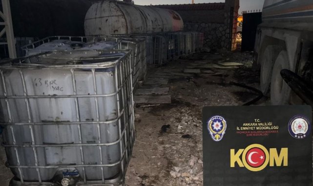 Ankara'da 185 bin litre kaçak karışımlı akaryakıt ele geçirildi: 4 gözaltı