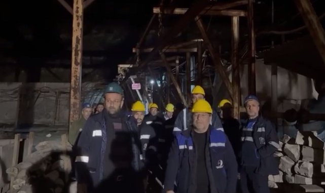 Çayırhan Termik Satrali işçileri kendilerini madene kapattı