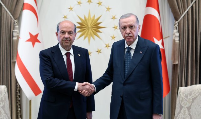 Cumhurbaşkanı Erdoğan, KKTC Cumhurbaşkanı Tatar ile görüştü