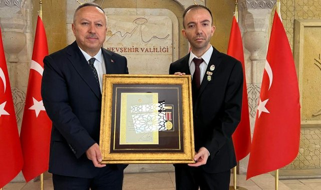 Zeytin Dalı Harekatı gazisine Devlet Övünç Madalyası verildi