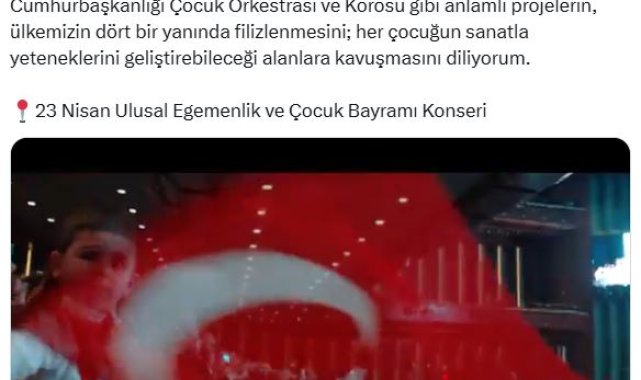Emine Erdoğan'dan '23 Nisan Konseri' paylaşımı