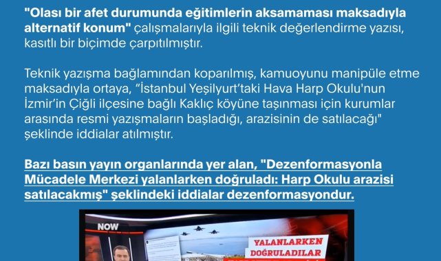 İletişim Başkanlığı'ndan Hava Harp Okulu arazisi ile ilgili ''dezenformasyon' açıklaması
