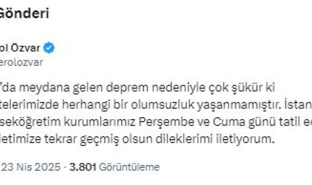 İstanbul'da üniversiteler 2 gün tatil edildi