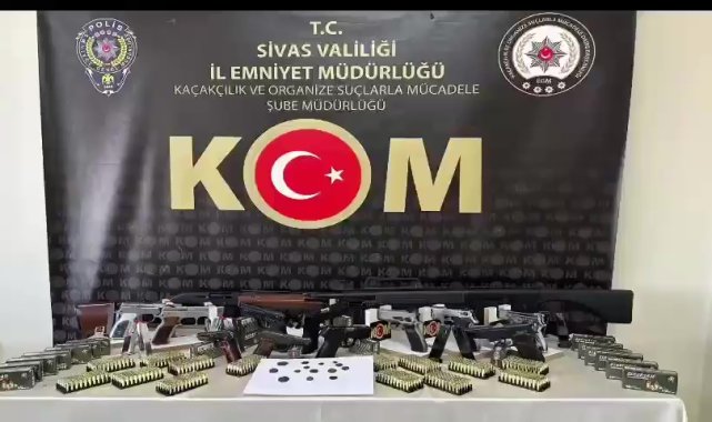Sivas merkezli 4 ilde kaçak silah operasyonu: 18 gözaltı