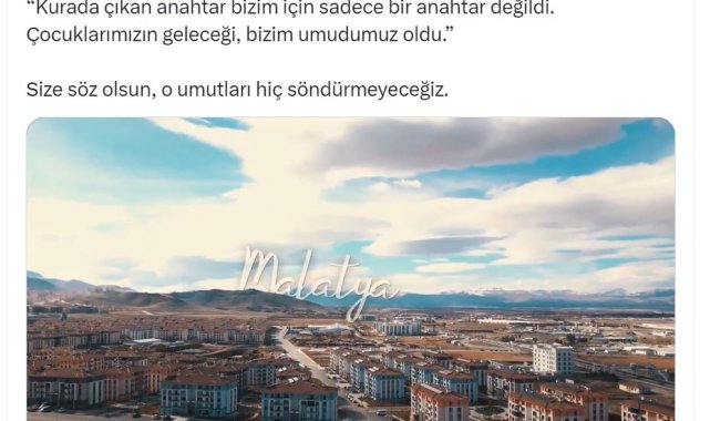 Bakan Kurum, Malatya'da tamamlanan konutların görüntülerini paylaştı