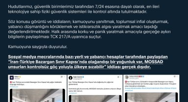 DMM: Hudutlarımız, güvenlik birimlerimiz tarafından 724 kontrol altında tutulmaktadır