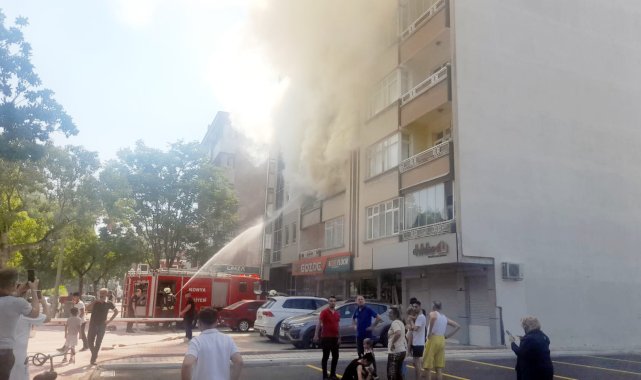 5 katlı apartmandaki dairede çıkan yangın söndürüldü
