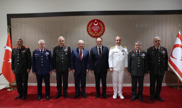 Bakan Güler, Mutlu Barış Harekatı'nın 51'inci yıl dönümü törenlerine katılmak üzere KKTC'ye gitti