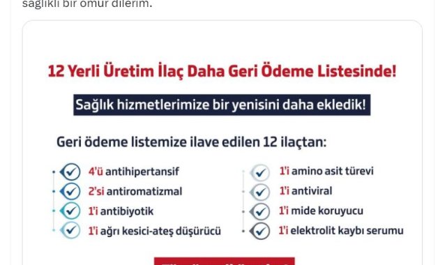 Bakan Işıkhan: Yerli üretim 12 ilacı daha geri ödeme listesine aldık