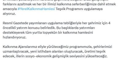 Bakan Kacır: 81 ilde Yerel Kalkınma Hamlesi Teşvik Programı'nı uygulamaya alıyoruz