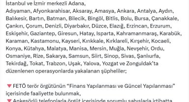 Bakan Yerlikaya: 64 ilde FETÖ operasyonlarında 306 şüpheli yakalandı