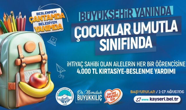 Büyükşehir Belediyesi, ihtiyaç sahibi ailelerin öğrencilerine 4 bin TL yardım yapacak