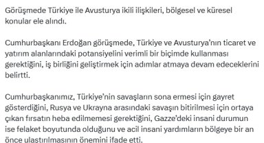 Cumhurbaşkanı Erdoğan, Avusturya Başbakanı Stocker ile görüştü