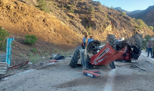 Devrilen traktörün sürücüsü öldü