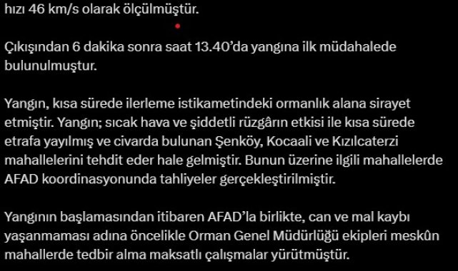 İletişim Başkanlığı: Tekirdağ'daki yangın için 15 uçak, 19 helikopter sevk edildi