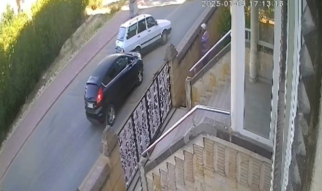 Kırşehir- Aracıyla önünü kestiği otomobilin sürücüsünü darbetti; olay kamerada Video eklendi