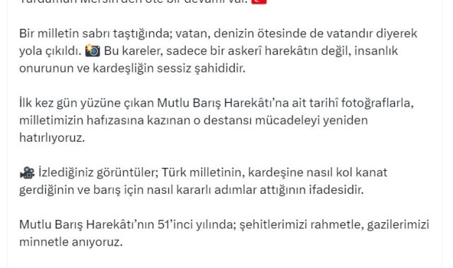 MSB, Kıbrıs Barış Harekatı'nda çekilen bazı fotoğrafları ilk kez yayımladı