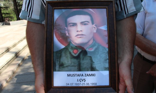 Şehit Mustafa Zamkı'nın naaşı 67 yıl sonra memleketi Çankırı'ya getirilip, defnedildi