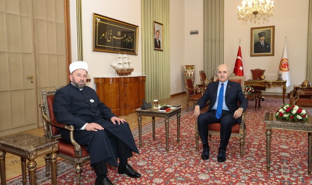 TBMM Başkanı Kurtulmuş, Karadağ İslam Birliği Başkanı Fejzic'i kabul etti