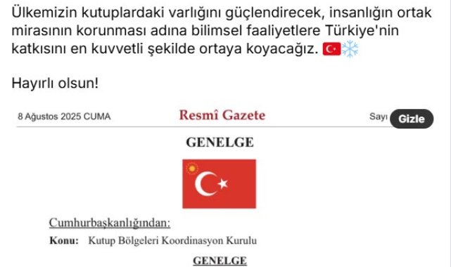 Bakan Kacır: Ülkemizin kutuplardaki varlığını güçlendireceğiz