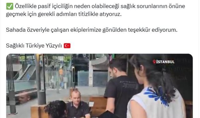 Bakan Memişoğlu: Kapalı alanda sigara yasağı denetimlerimizi sürdürüyoruz