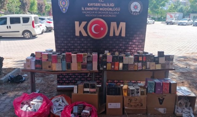 Kayseri'de kaçak parfüm satan 2 kişi yakalandı