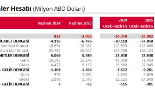 TCMB: Cari işlemler hesabı, 2 milyar dolar açık kaydetti