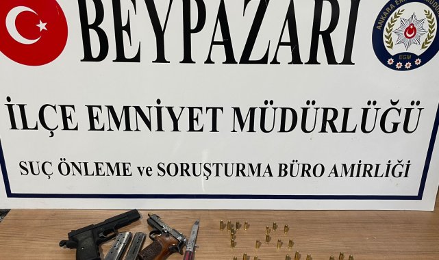 Ankara'da şüphe üzerine durdurulan otomobilde 2 tabanca ele geçirildi: 3 gözaltı