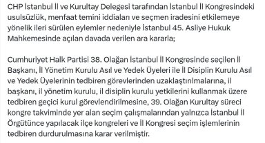Bakan Tunç: CHP İstanbul Kongresiyle ilgili ara karar ihtiyati tedbir niteliğinde
