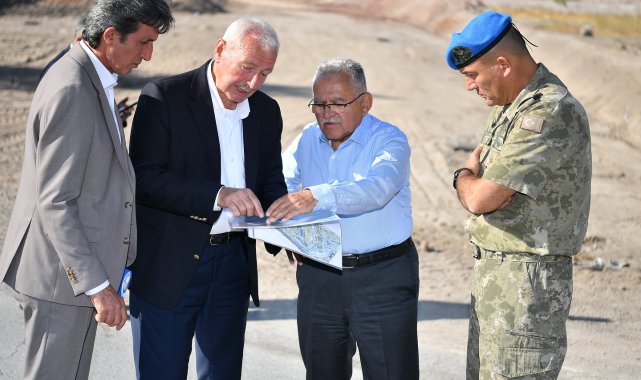 Başkan Büyükkılıç'tan, Kartal kavşağına alternatif yol çalışmalarında inceleme