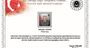 Görevi başında kalp krizi geçiren uzman çavuş şehit oldu