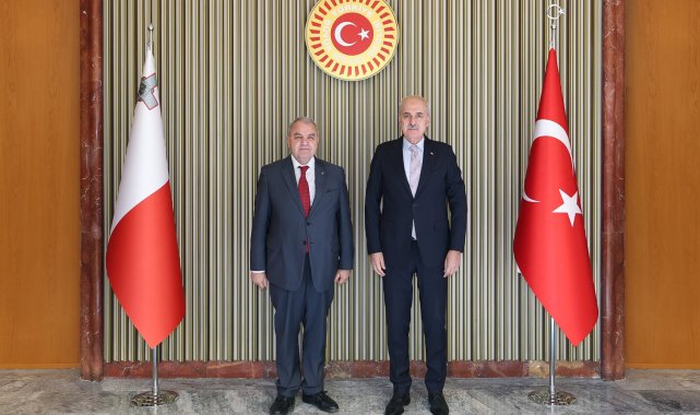TBMM Başkanı Kurtulmuş, Malta Temsilciler Meclisi Başkanı Farrugia ile bir araya geldi