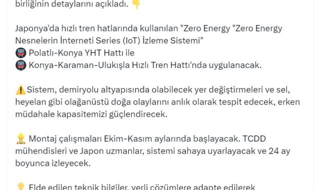 Türkiye ile Japonya arasında demir yolunda iş birliği