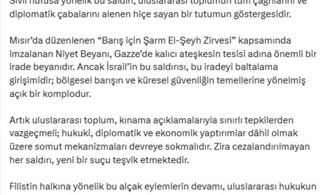 AK Parti'li Ala: İsrail'in, Nusayrat Mülteci Kampı'na saldırısı barış çabalarını sabote etmeye dönük bir provokasyondur